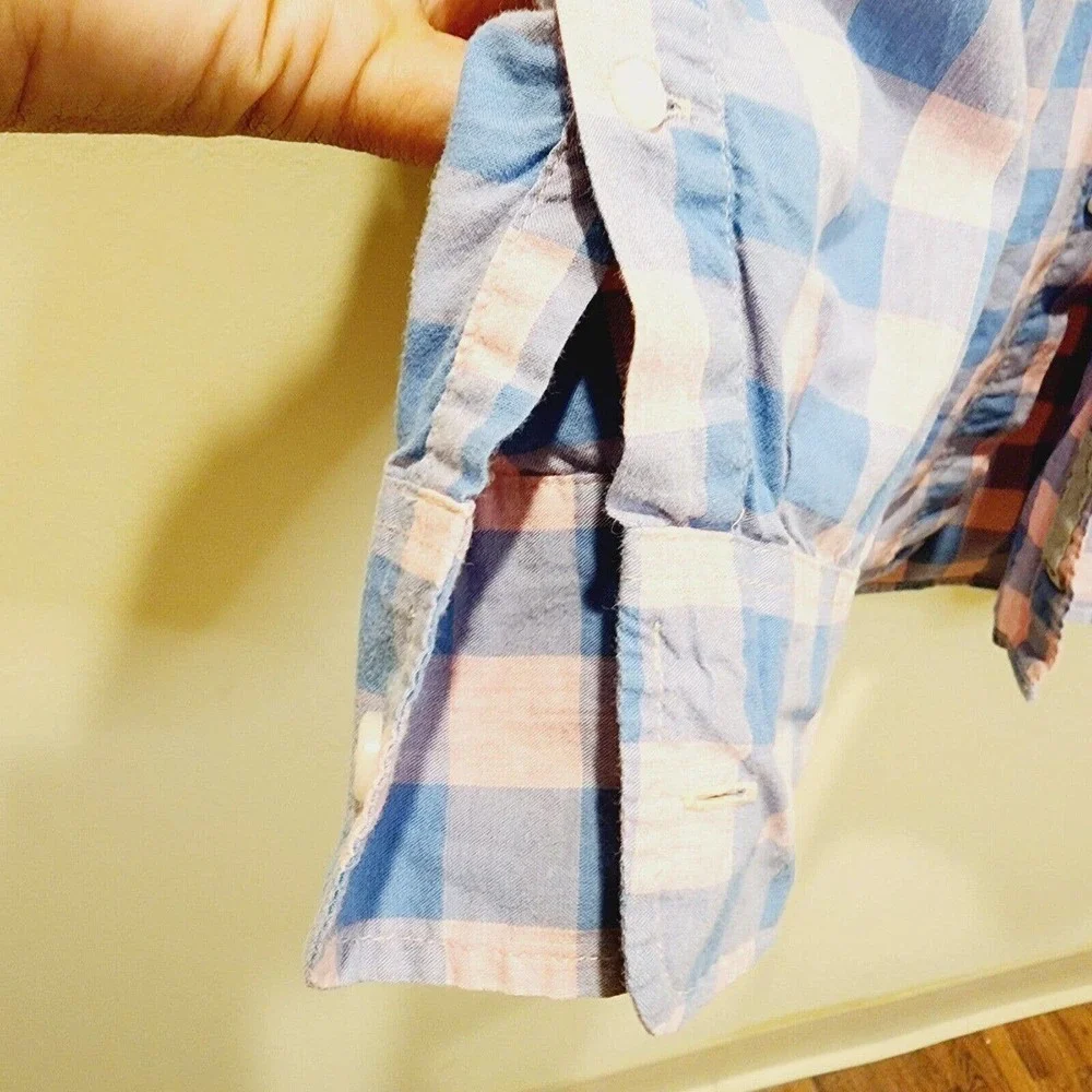 J. CREW men's Plaid Button Down Long Sleeves Shirt Size L